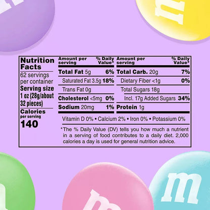 M&M's Milk Chocolate Easter Candy, Canister, 62 oz.
