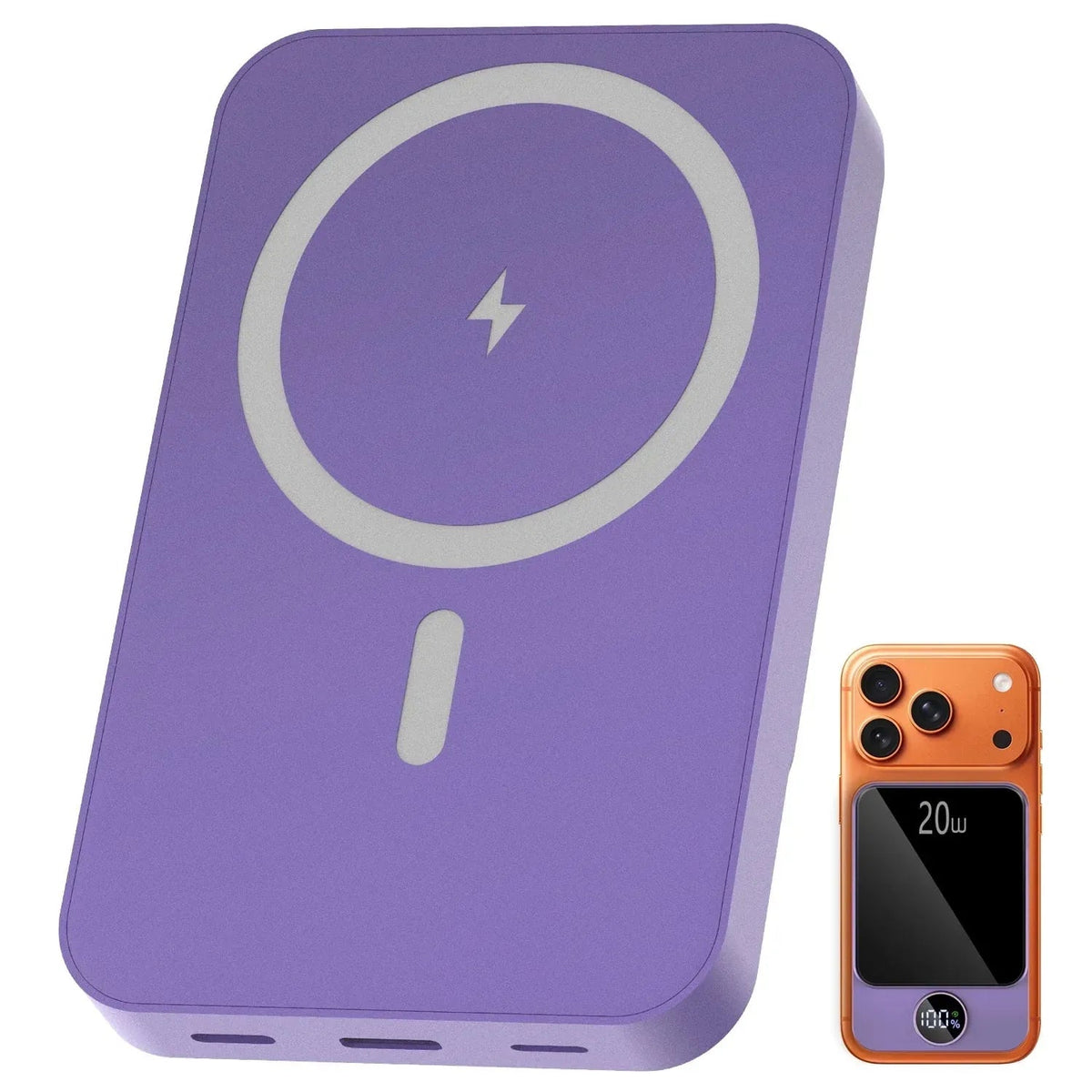 Magnetic Wireless Portable Charger, 10000mAh Power Bank with PD20w Fast Charging, USB C in&Out Battery Pack, Compatible with Mag-Safe for iPhone 17/16/15/14/13 Series, Samsung, Android, and More