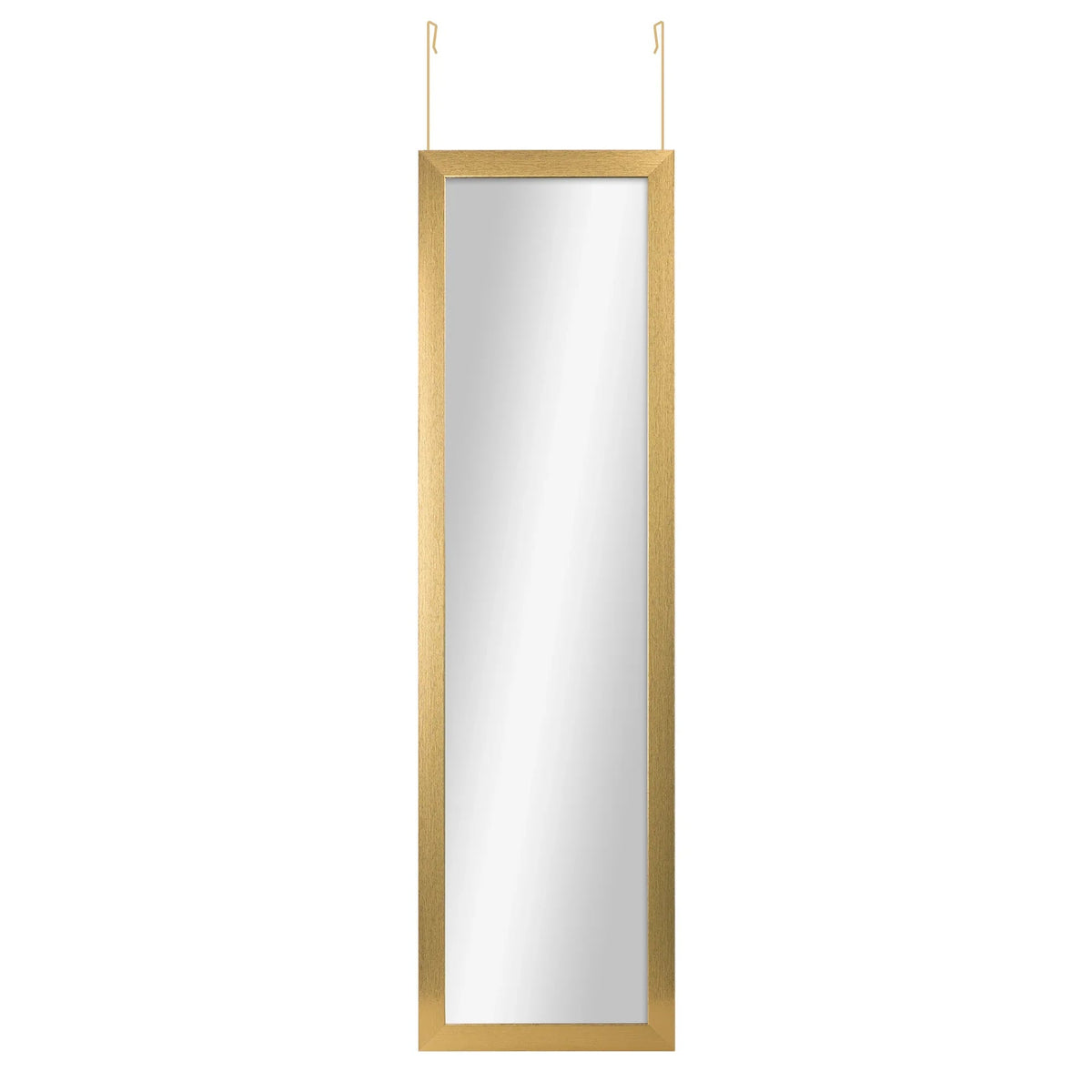 Mainstays Over-the-Door Rectangular Mirror, Black, 14" x 50"