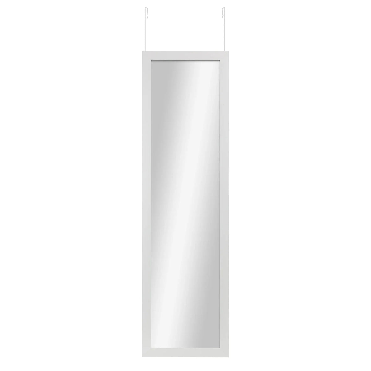 Mainstays Over-the-Door Rectangular Mirror, Black, 14" x 50"