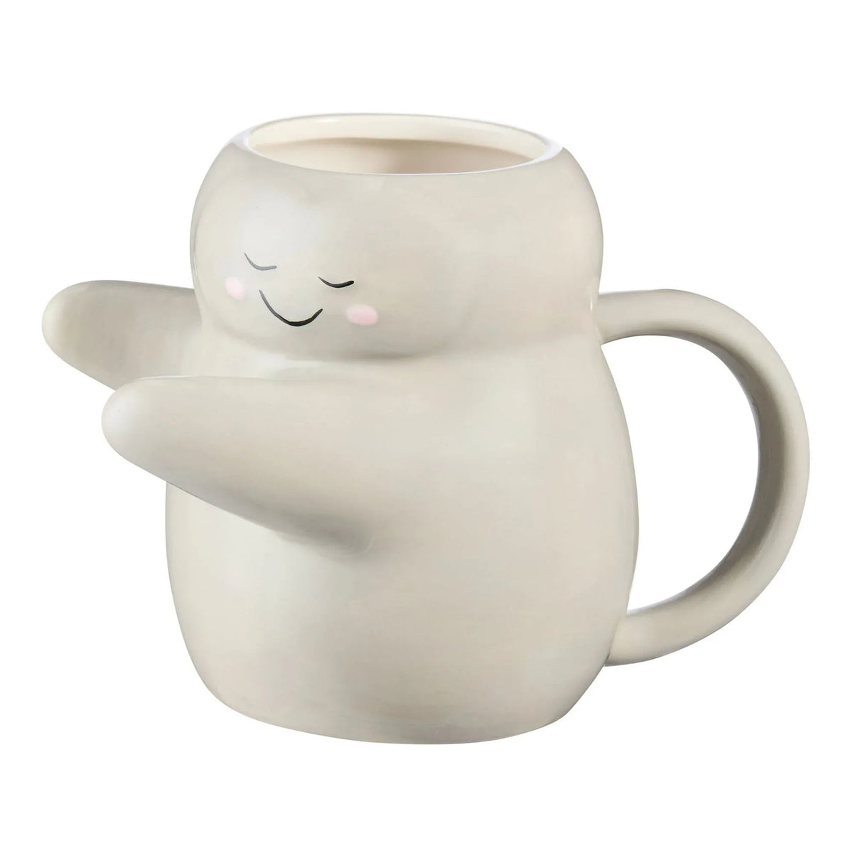 Mainstays 15.89 oz Gray Sculpted Hug Earthenware Mug