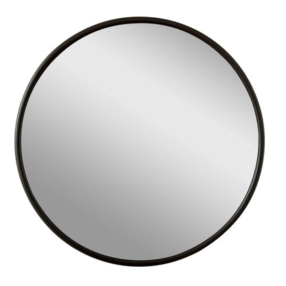 Mainstays 18x18 Black Round Small Decorative Wall Mirror for Bathroom or Living Room