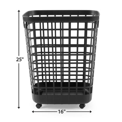 Mainstays 2.6 Bushel Rolling Laundry Hamper, Adult