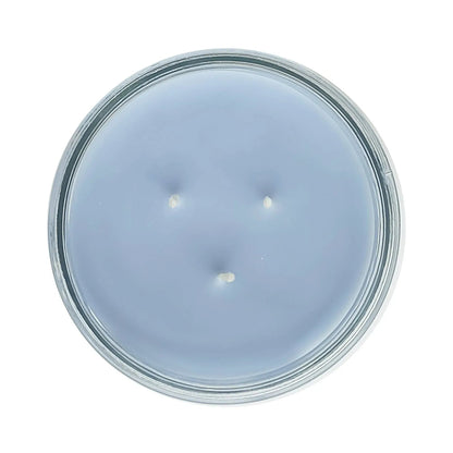 Mainstays 3-Wick Glass Jar Candle, Beachside Linen, Blue, 11.5 oz