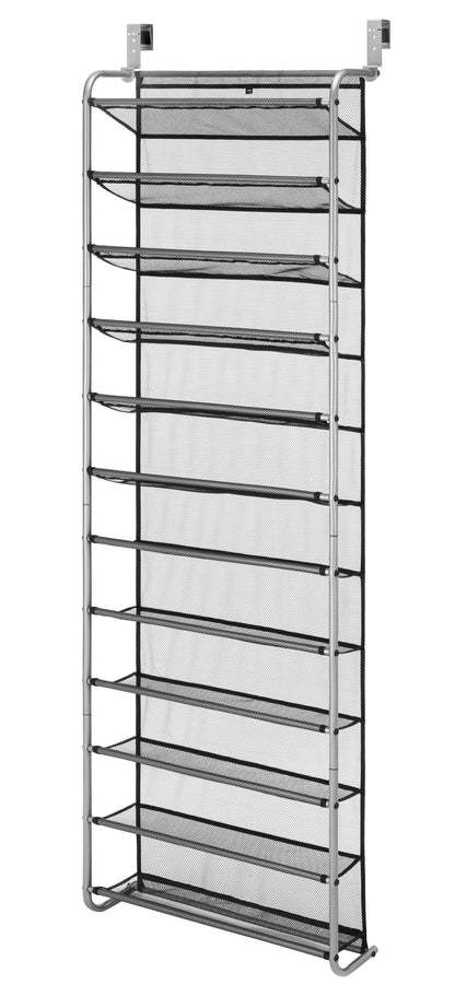 Mainstays Over-the-Door Hanging Shoe Rack, Fits up to 36 pairs, Space Saving, Mesh Lined Tear Resistant