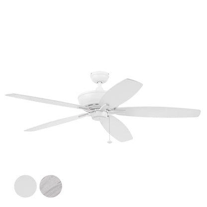 Mainstays 60in White Traditional Indoor Outdoor Ceiling Fan