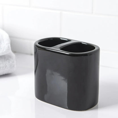 Mainstays Basic Rich Ceramic Toothbrush Holder for Adults