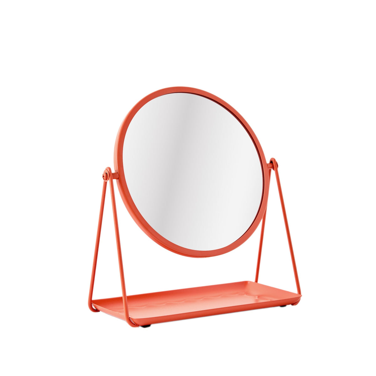 Mainstays by Becky G. & Alejandra 9.65" Round Tabletop Mirror with Metal Tray, Blue