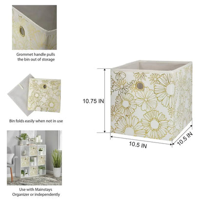 Mainstays Collapsible Fabric Cube Storage Bin