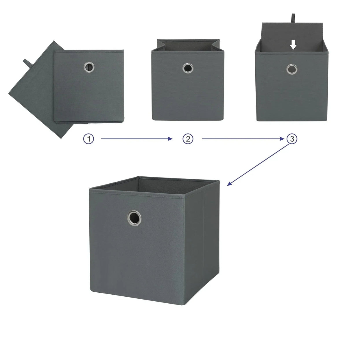 Mainstays Collapsible Fabric Cube Storage Bin