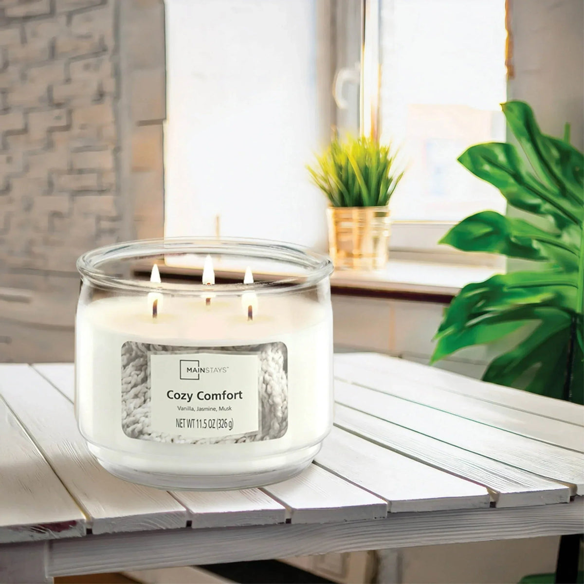 Mainstays 3-Wick Scented Glass Jar Candle, 11.5oz.