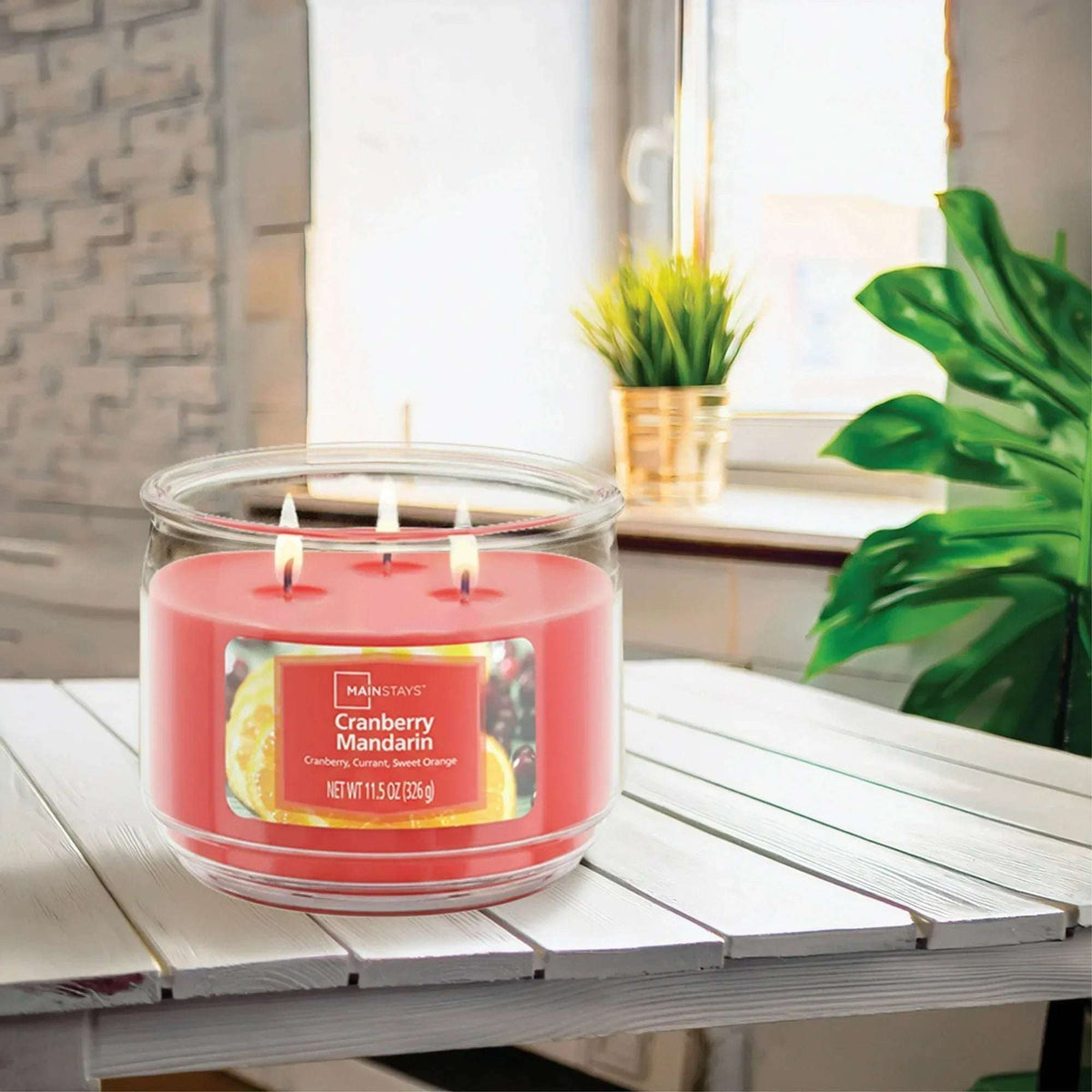 Mainstays 3-Wick Scented Glass Jar Candle, 11.5oz.
