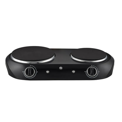 Mainstays Double Burner, 1800 W, Black Electric Cooktop, 1 Each, Assembled Product