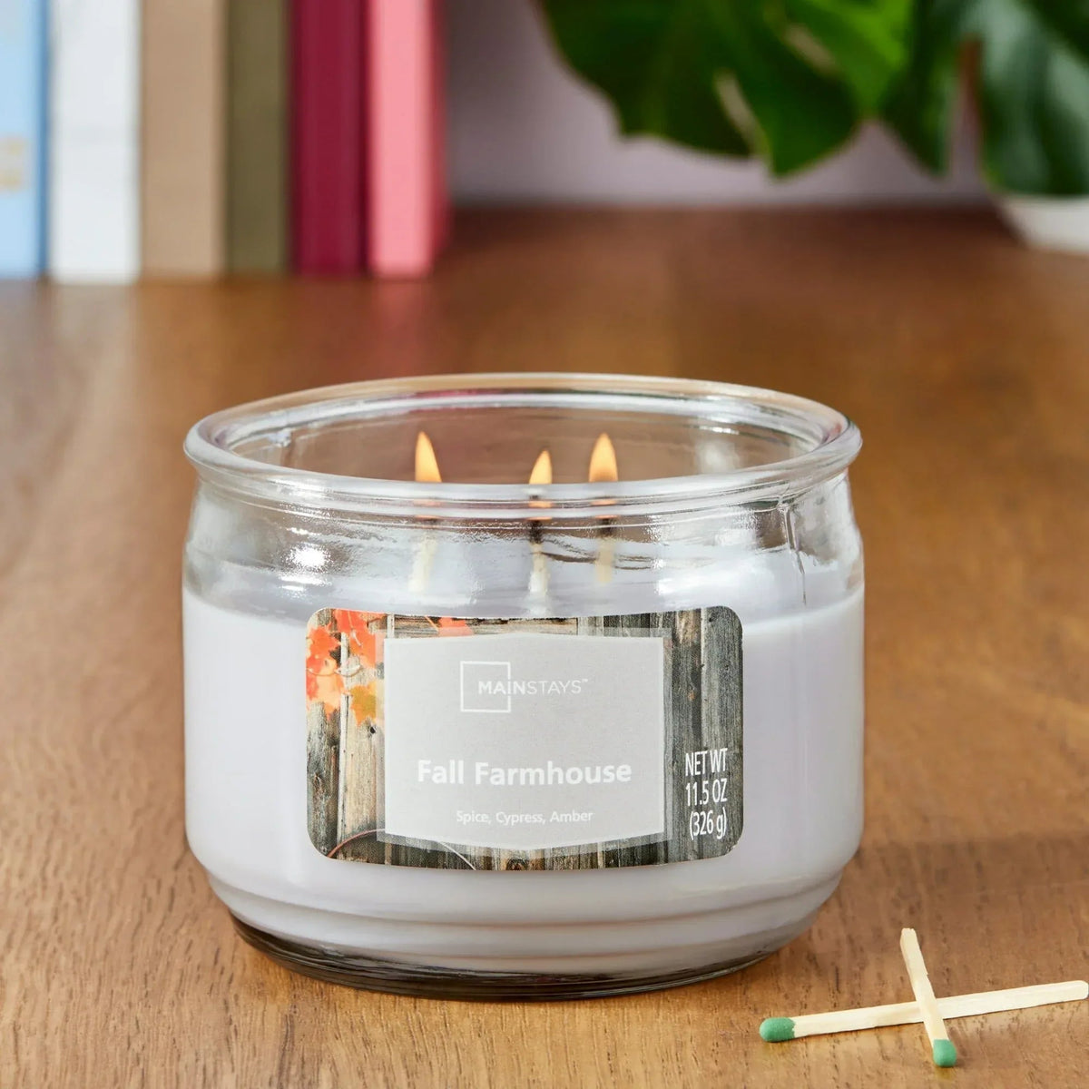 Mainstays 3-Wick Scented Glass Jar Candle, 11.5oz.