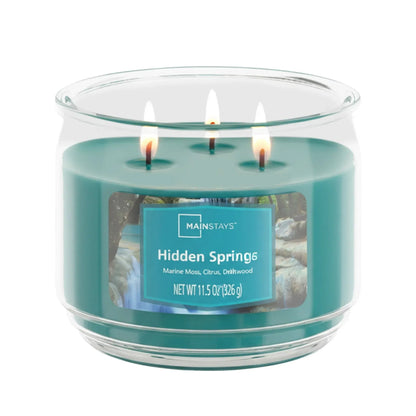 Mainstays 3-Wick Scented Glass Jar Candle, 11.5oz.