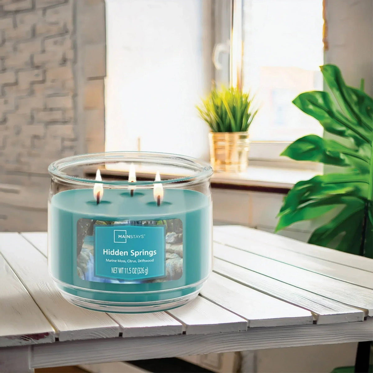 Mainstays 3-Wick Scented Glass Jar Candle, 11.5oz.