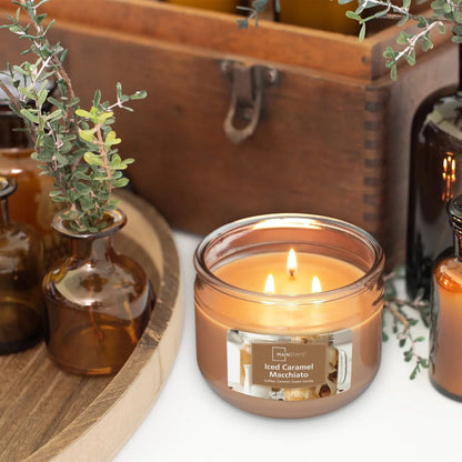 Mainstays Iced Caramel Macchiato Scented 3 Wick Candle, 11.5 oz.