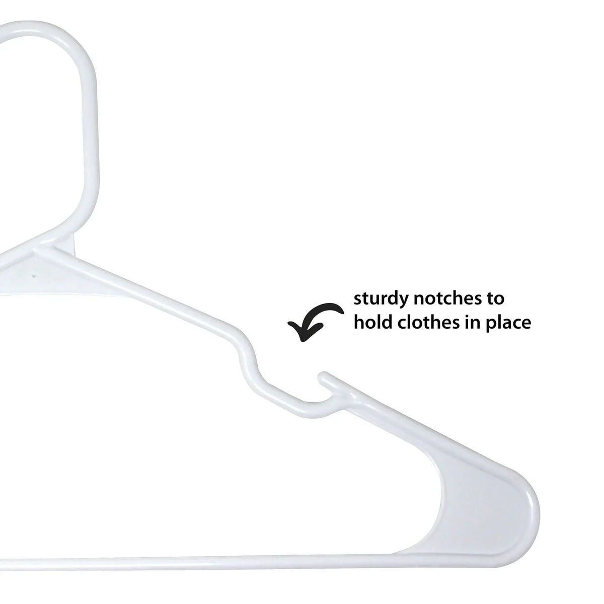 Mainstays Plastic Clothes Hangers, 50-Count, Lightweight & Durable for Everyday Use