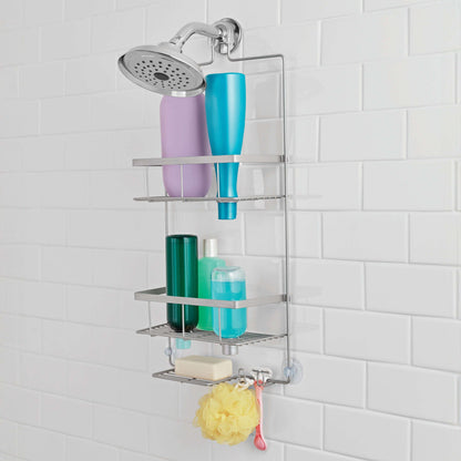 Mainstays Premium Matte Black Hanging Shower Caddy with 2 Shelves and Soap Tray
