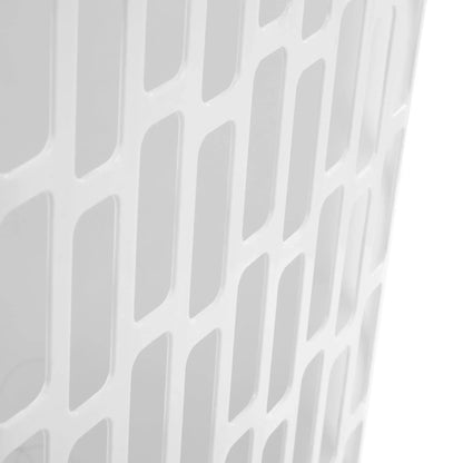 Mainstays Rectangular Open Plastic Hamper, for Narrow Spaces, White, Adult