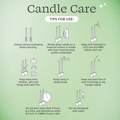 Mainstays Single Wick 10" Taper Candle, Unscented, Ivory, 4 Pack