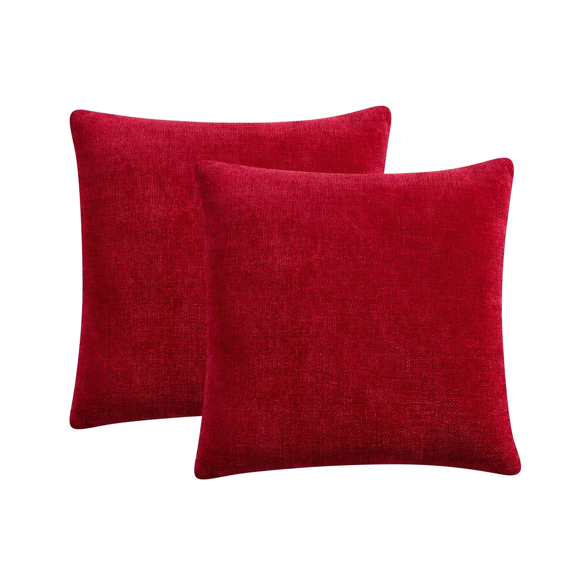 Mainstays 18" x 18" Solid Chenille Beige Polyester Decorative Pillow Set (2 Count)