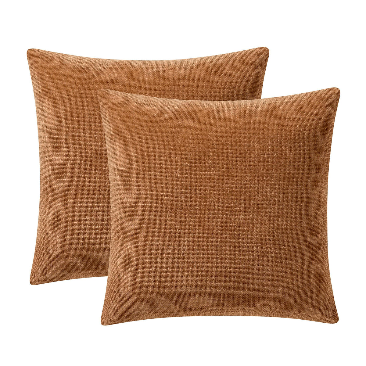 Mainstays 18" x 18" Solid Chenille Beige Polyester Decorative Pillow Set (2 Count)
