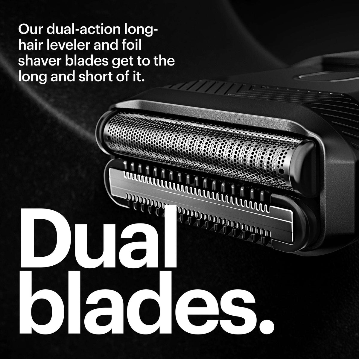 Manscaped The Handyman Compact Foil Face Shaver – Men's Travel Electric Facial Hair Groomer, USB-C Rechargeable - Black