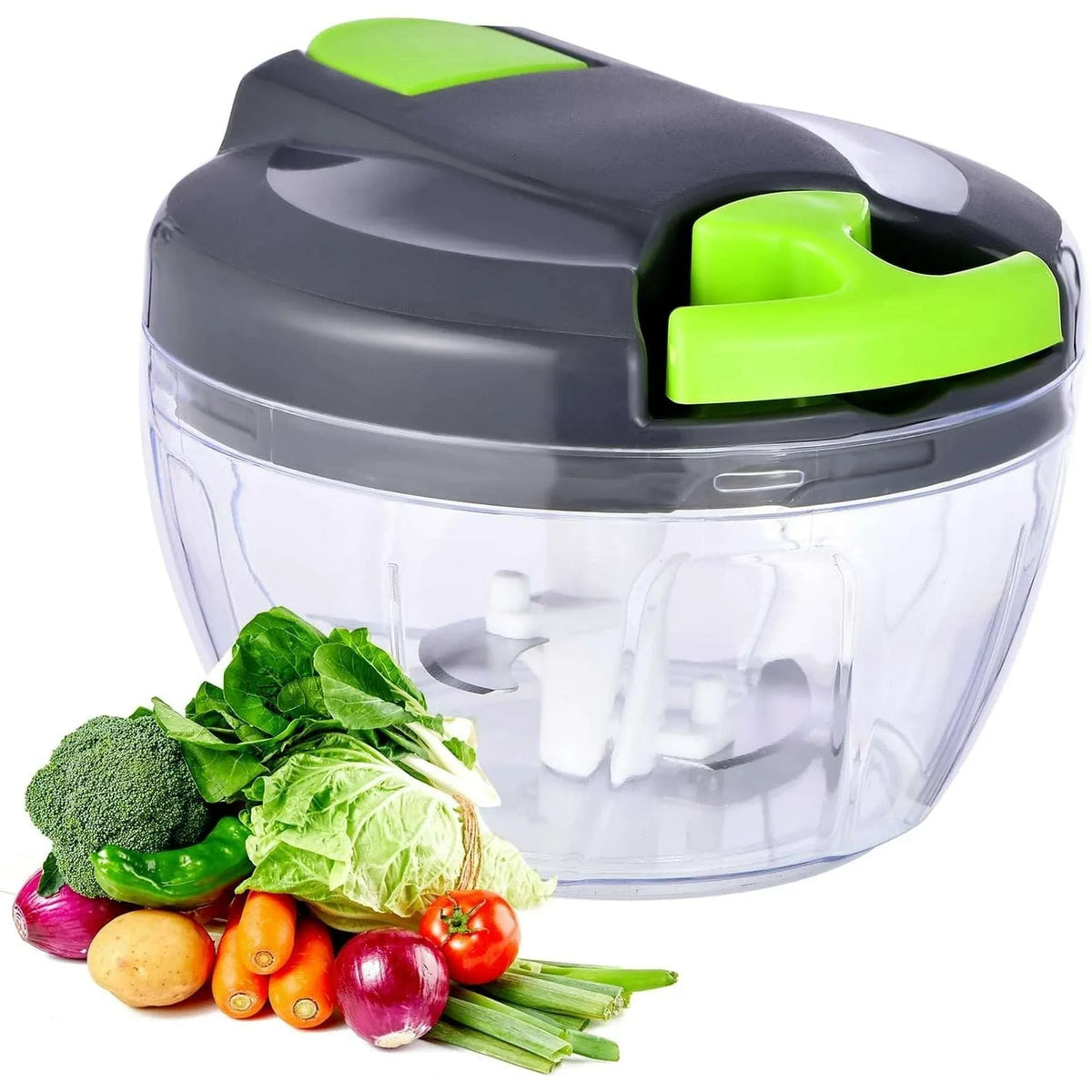 Cambom Manual Food Chopper Vegetable Cutter, Hand String Vegetable Chopper Onions Cutter for Vegetable Fruits Nuts BPA Free Food Safe Material
