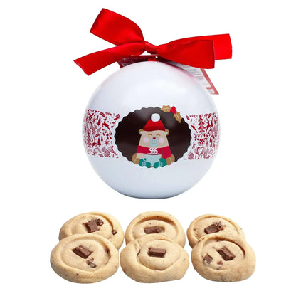 Mary Macleod's Holiday Ornament Tin of Chocolate Crunch Shortbread Cookies, 12 Oranament Tins, 72 Cookies Total