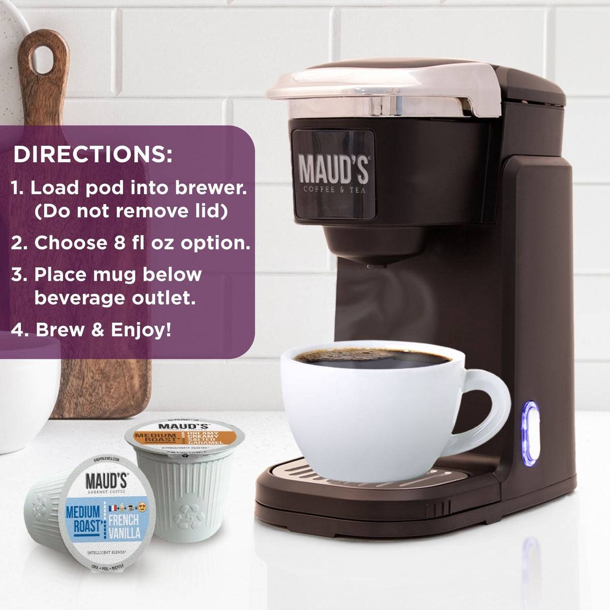 Maud's Decaf Gourmet Coffee Pods, Variety Pack, 72 ct.