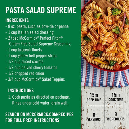 McCormick Perfect Pinch Salad Supreme Seasoning, 10.12 oz.