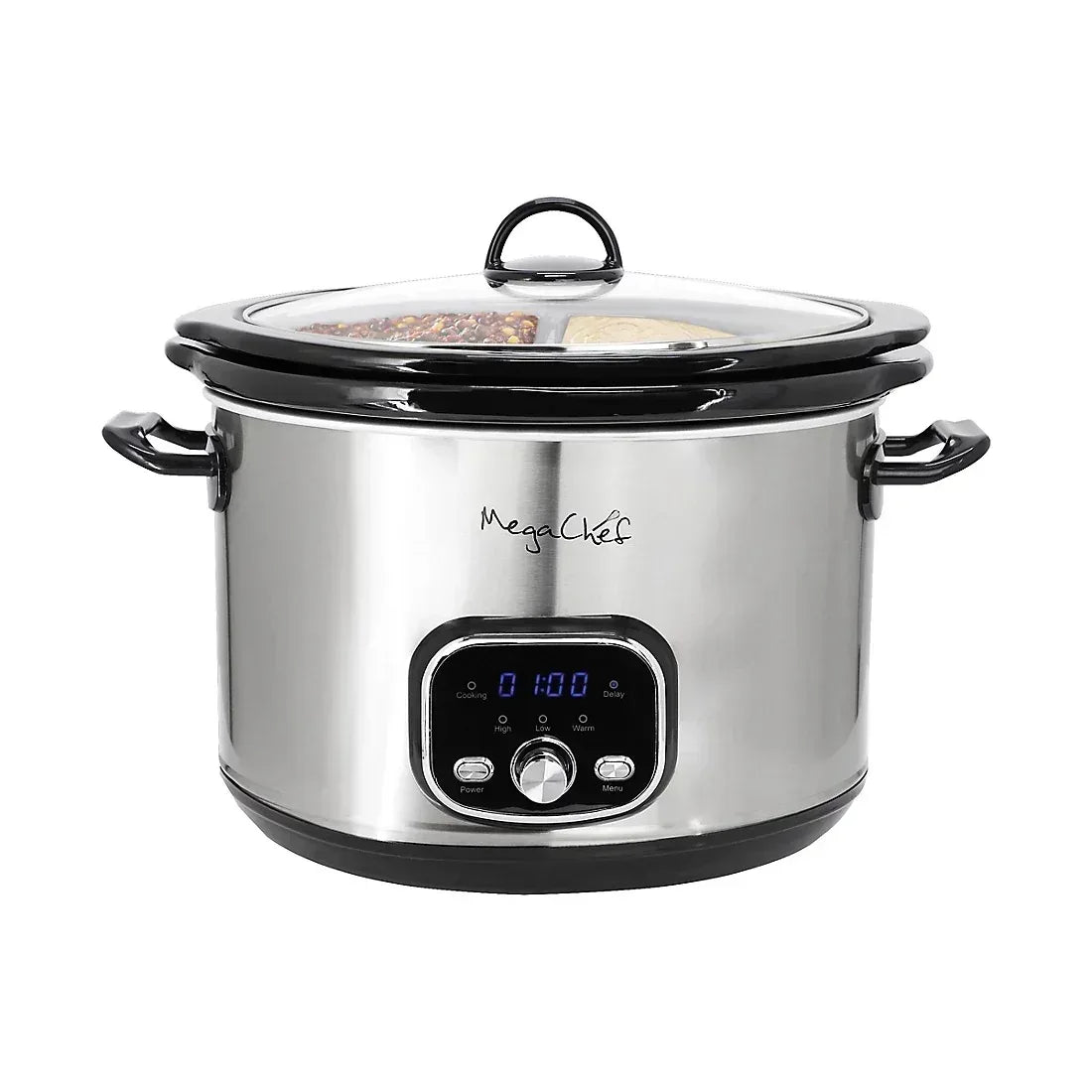 MegaChef 5.6-Qt. + 2.5-Qt. Split Electric Slow Cooker