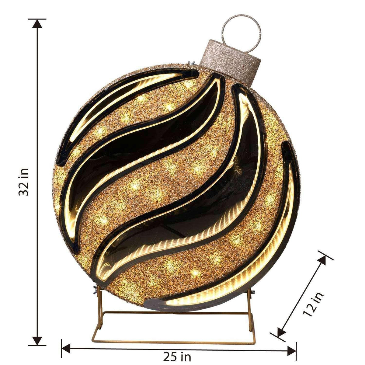 Member's Mark 32" Pre-Lit Gold Infinity Light Ornament Decor