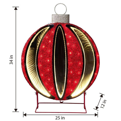 Member's Mark 34" Pre-Lit Red Infinity Light Ornament Decor