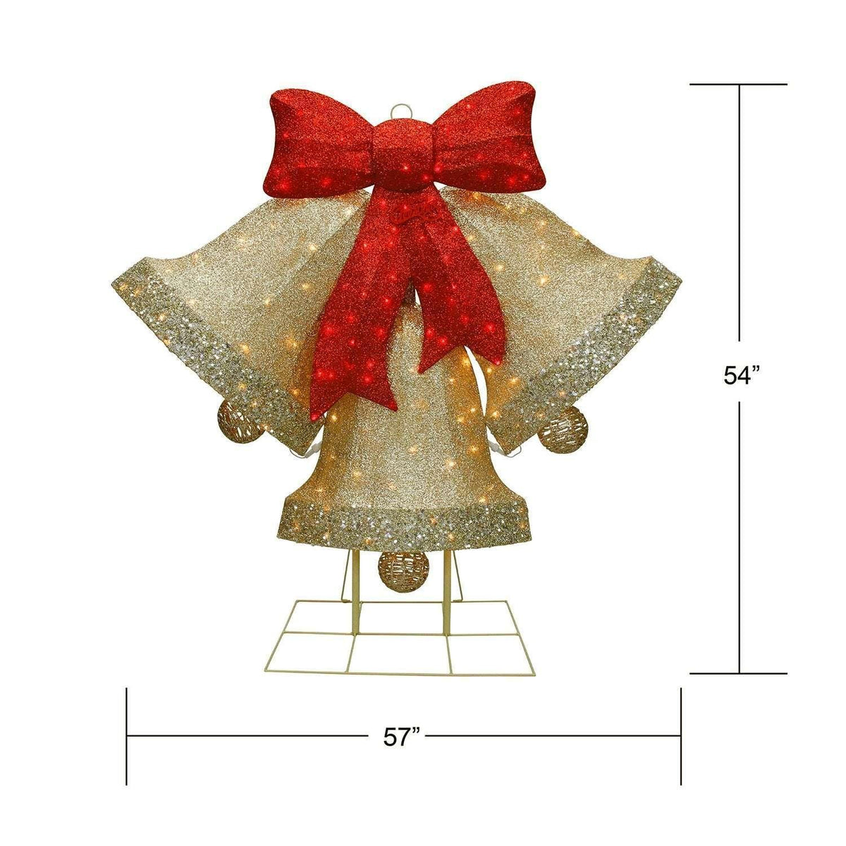Member's Mark 54" Pre-Lit Bells with Chasing Lights