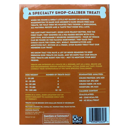 Member's Mark Grain-Free Dog Treat Biscuits, Peanut Butter Flavored, 5 lbs.