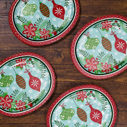 Member's Mark Holiday Oval Paper Plates, 10" x 12", 50 ct.