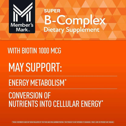 Member's Mark Super B-Complex Tablets, 300 ct.