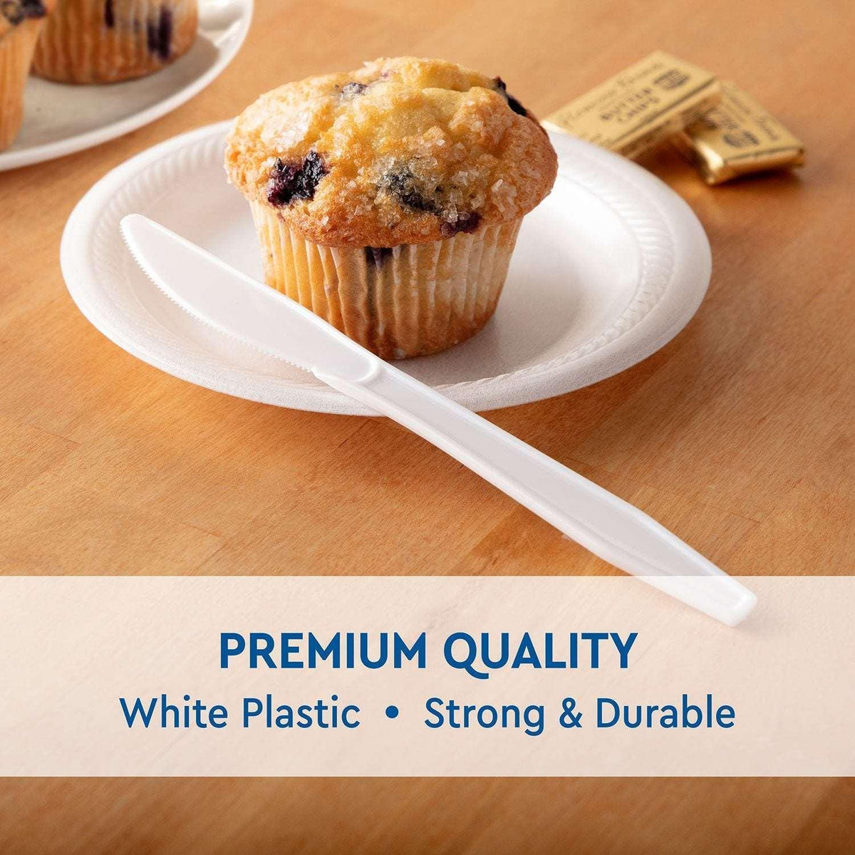Member's Mark White Plastic Knives, Heavyweight, 600 ct.