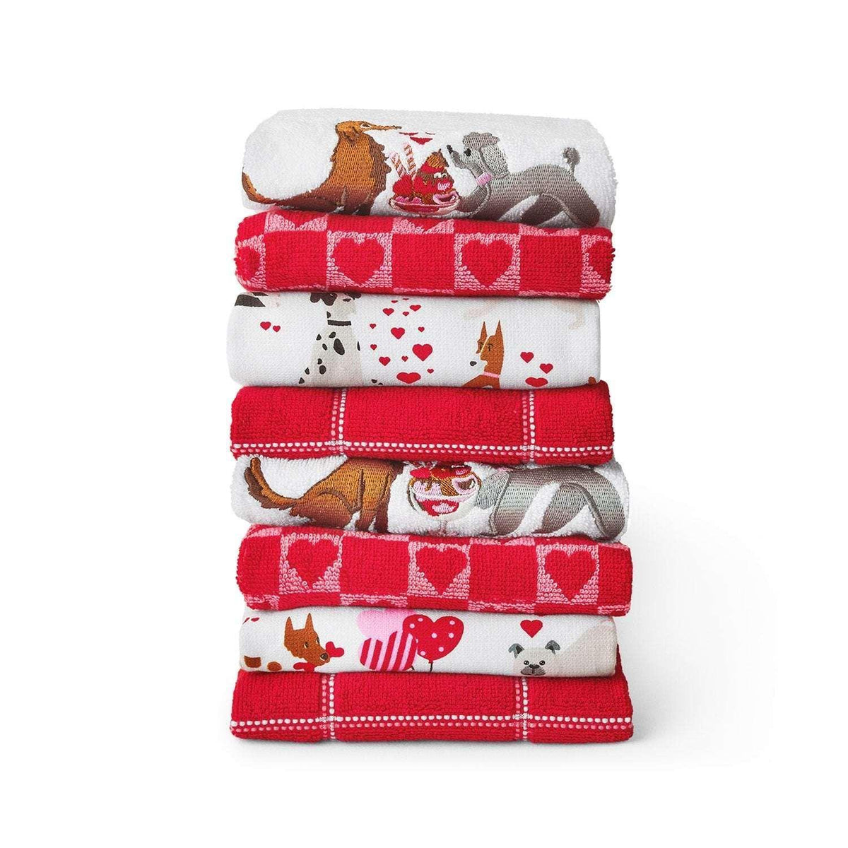 Member's Mark 8-Piece Kitchen Towel Set, Valentine's Day