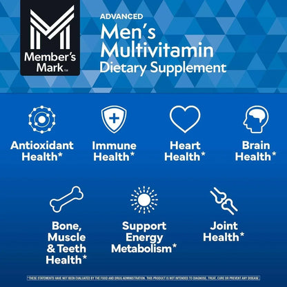 Member's Mark Advanced Men's Multivitamin Tablets, 275 ct.