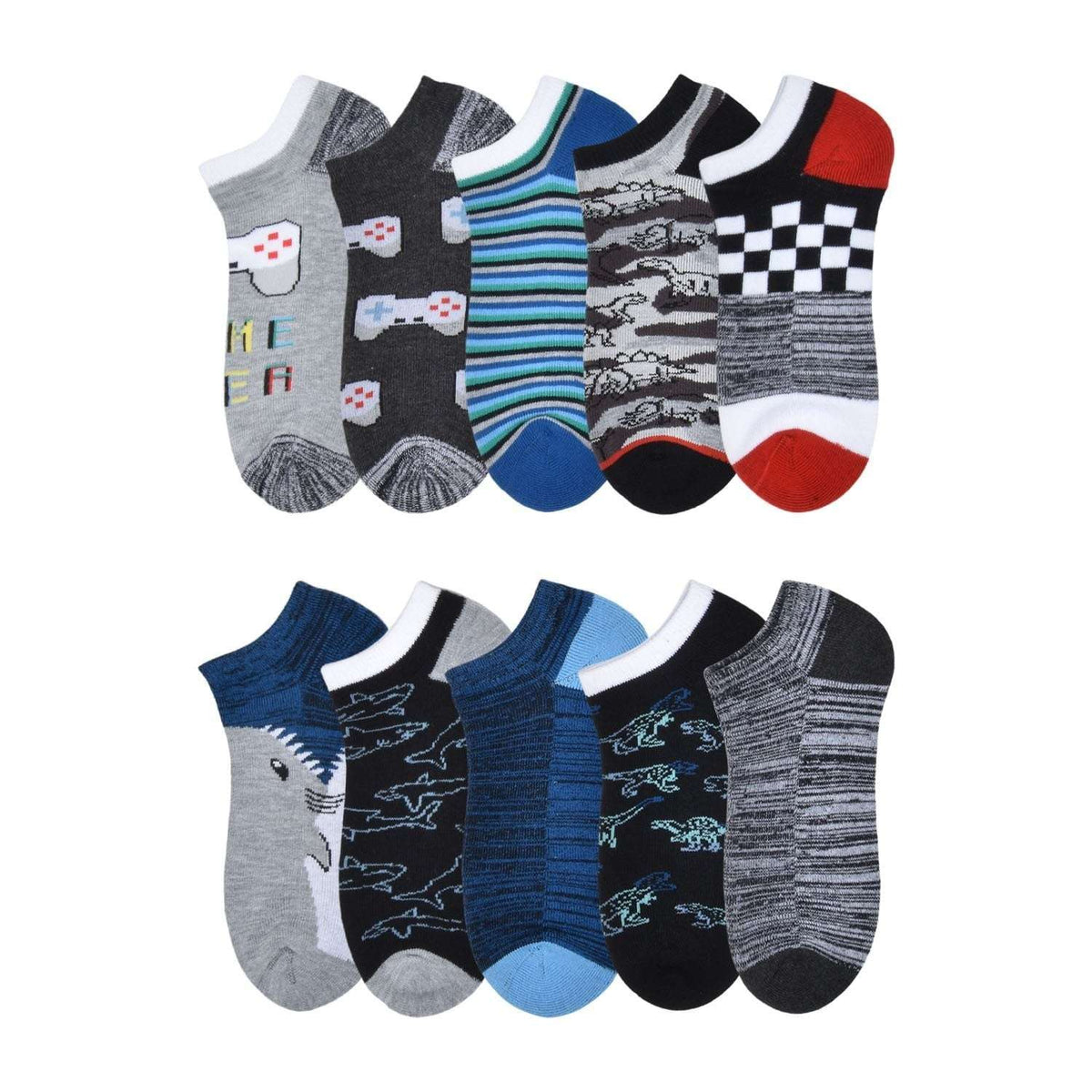 Member's Mark Boys 10-Pack Seamless Toe No-Show Sock