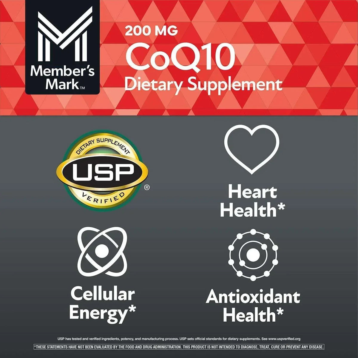 Member's Mark CoQ10 Softgels, 200 mg, 180 ct.