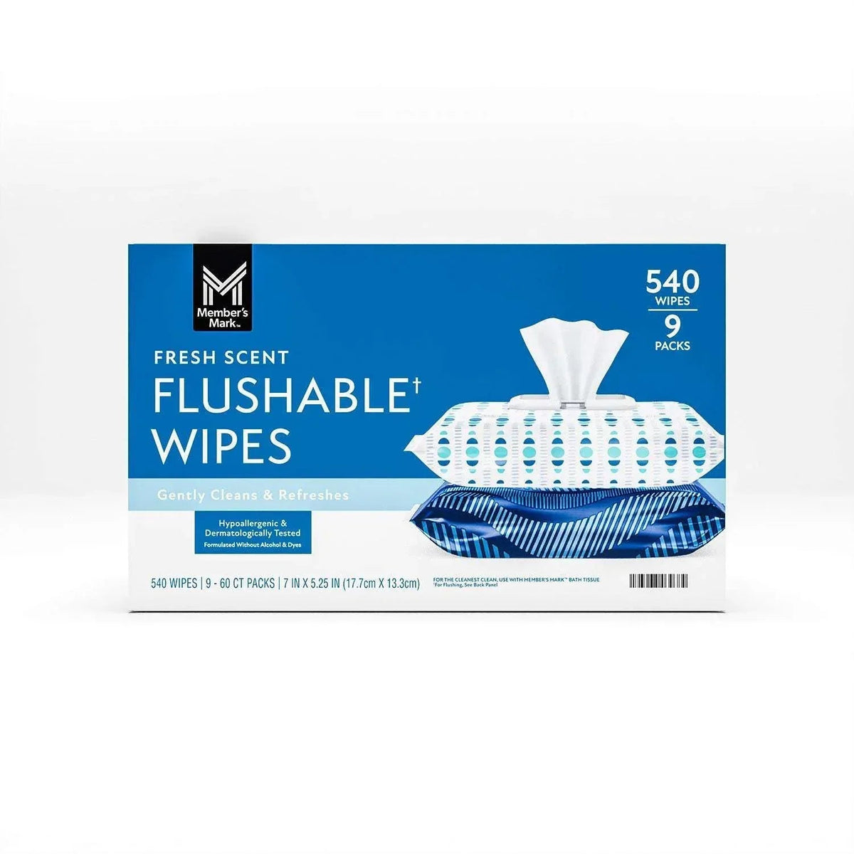 Member's Mark Flushable Wipes, Scented, 540 ct.