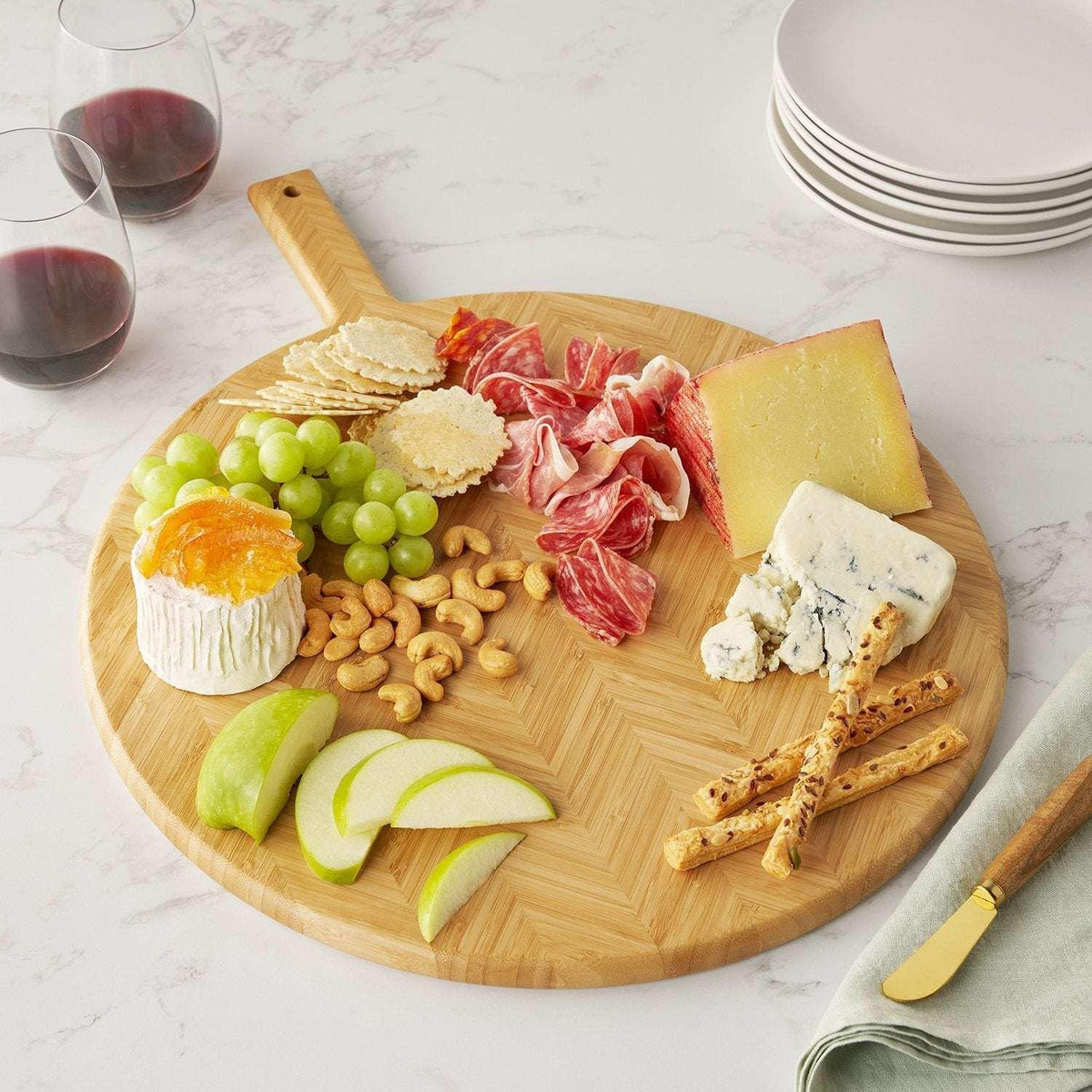 Member's Mark Herringbone Bamboo Charcuterie Board