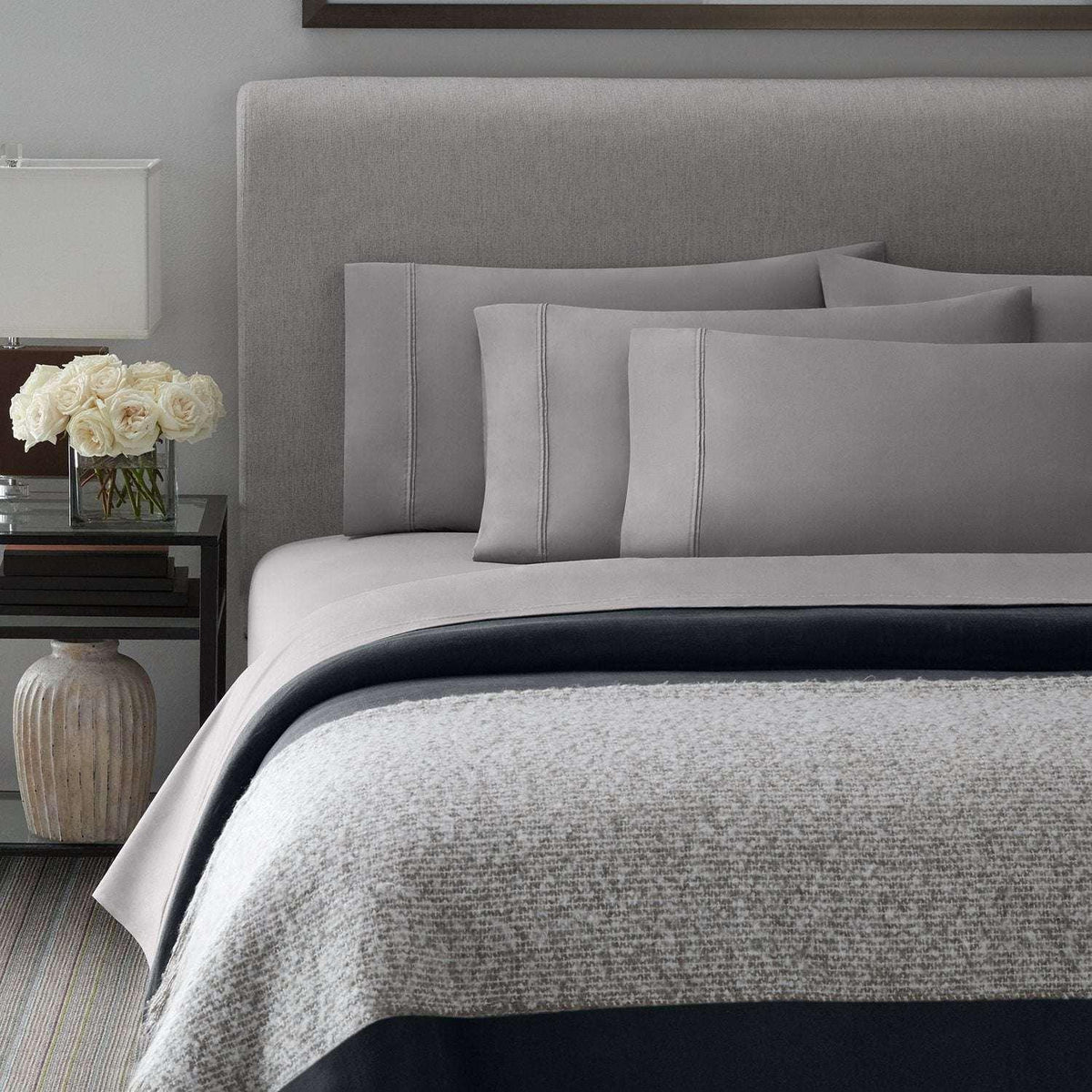 Member’s Mark Hotel Premier Collection 700-Thread-Count Solid Egyptian Cotton Sheet Set, Assorted Sizes