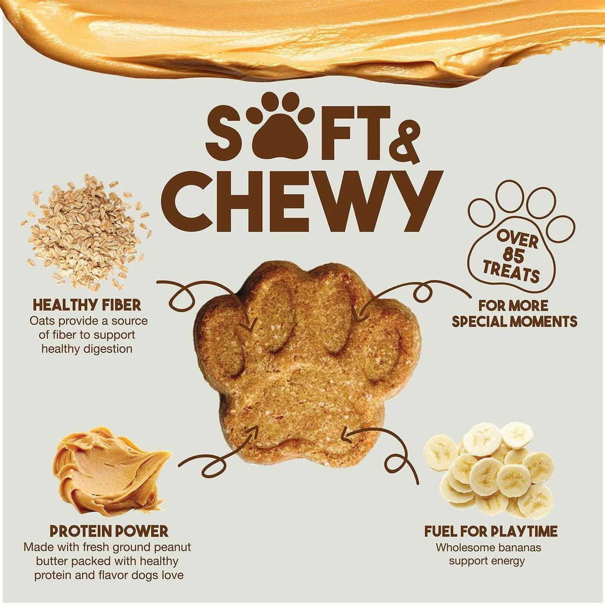 Member's Mark Peanut Butter & Banana Soft & Chewy Dog Treats, 3 lbs.