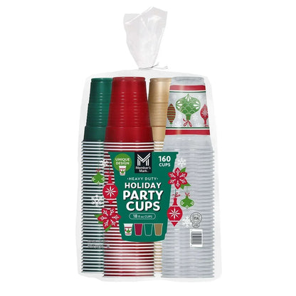 Member's Mark Premium Quality Holiday Cups, 18 fl. oz., 160ct.