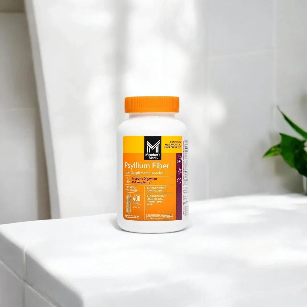 Member's Mark 100% Psyllium Husk Fiber Capsules, 800 ct.
